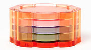 Bright Acrylic Flower Coasters With Holder