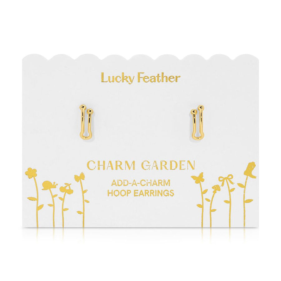 Charm Garden - Hoop Earrings- Gold