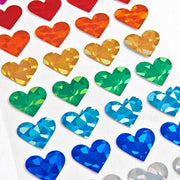 Colorful Holographic Heart Stickers