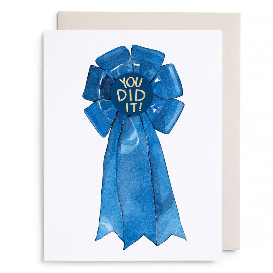 Blue Ribbon Congratulations Greeting Card