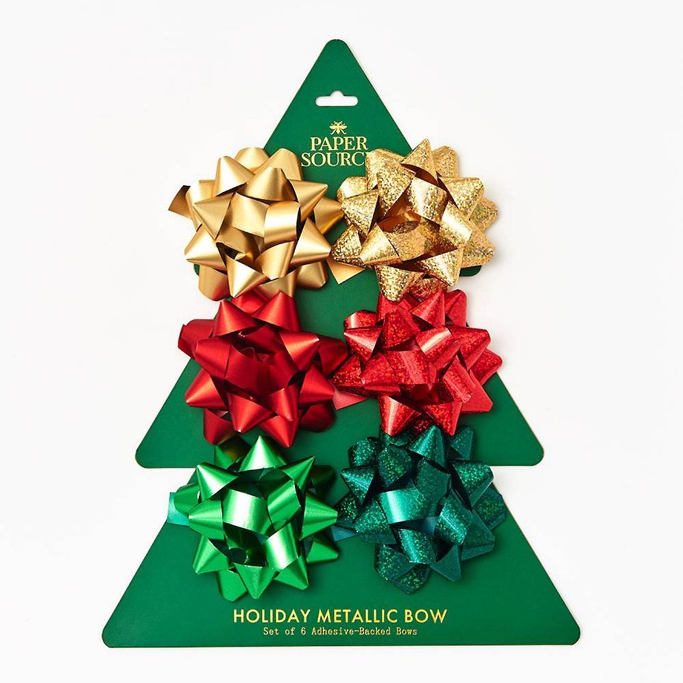 Holiday Metallic 4" Bow S/6