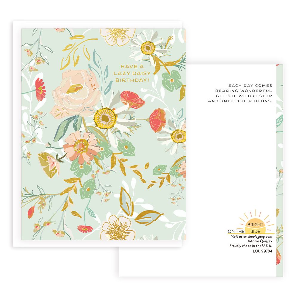 Lazy Daisy Birthday Card