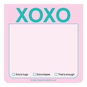 XOXO Knock Knock Sticky Notes (Pastel Version)