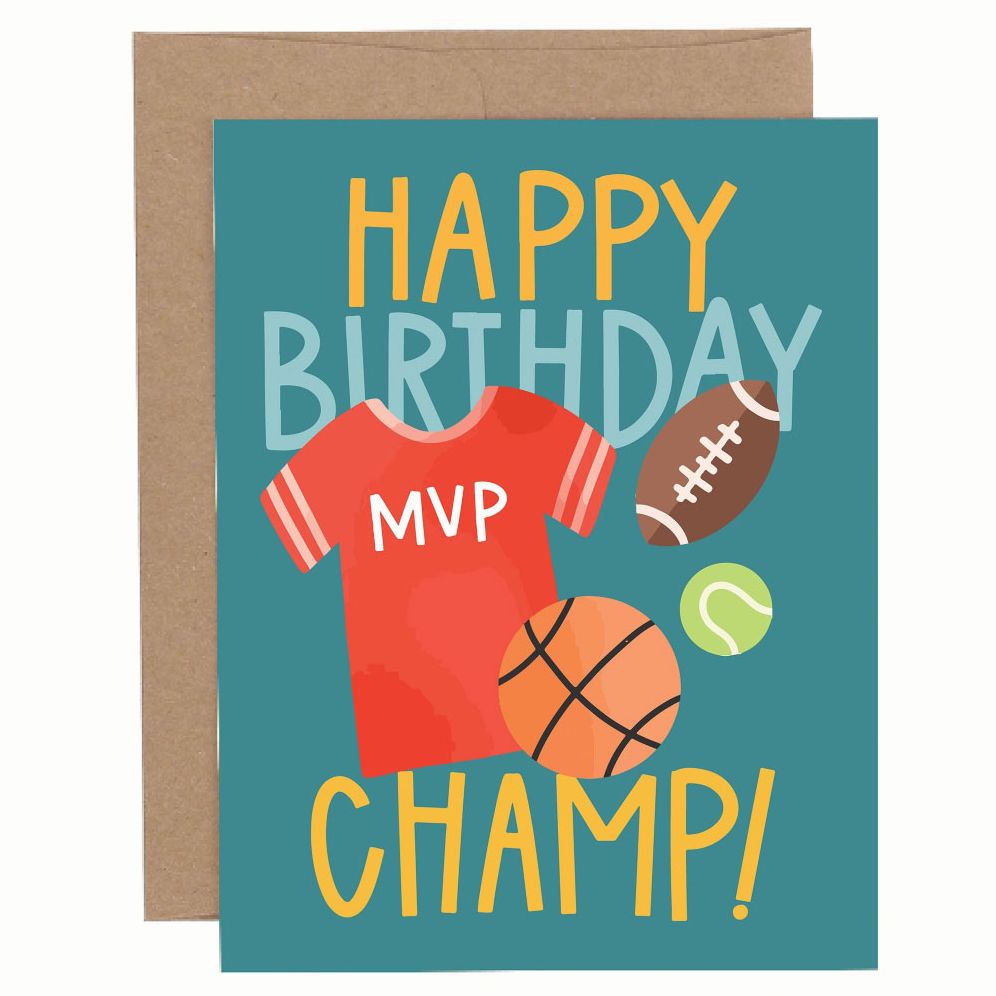Sports Champ Birthday Card