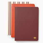 Chocolate Paper Wasp S/3 Notebooks
