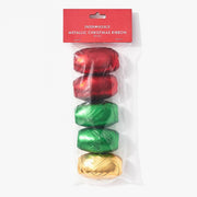 Metallic Holiday Ribbon Eggs