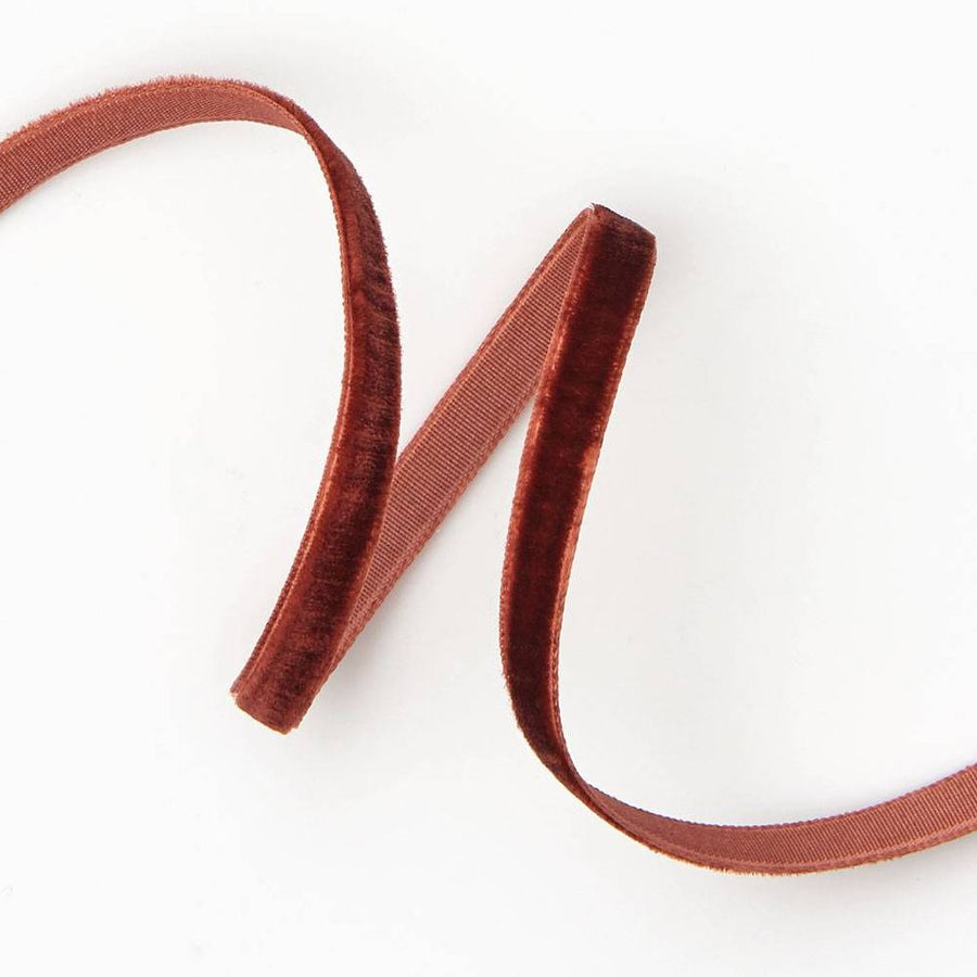 Dark Brown Velvet Ribbon 1/4" 10 YD