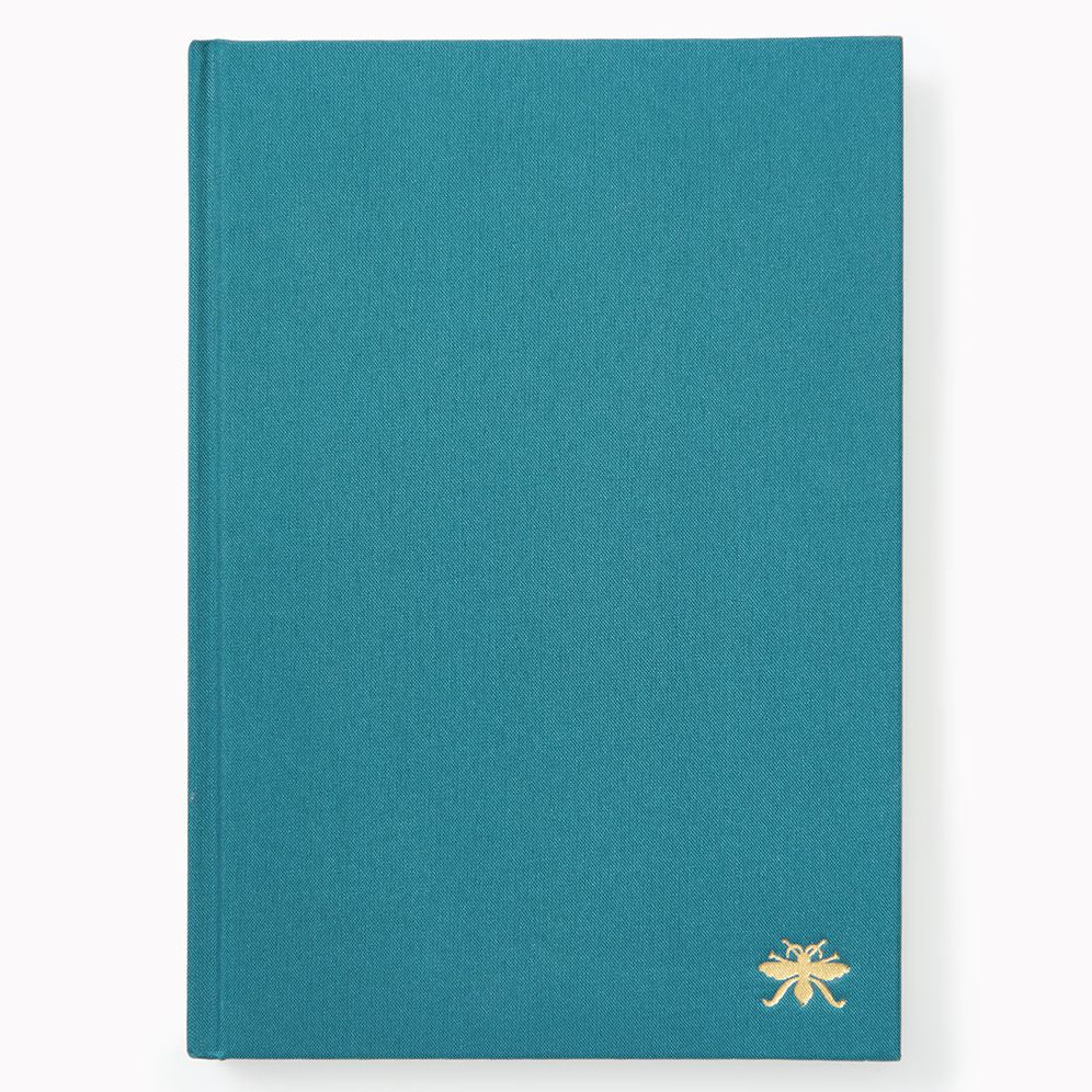 Teal Bookcloth Paper Wasp Med Dotted Journal