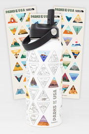 Parks of the US Bucket List Water Bottle
