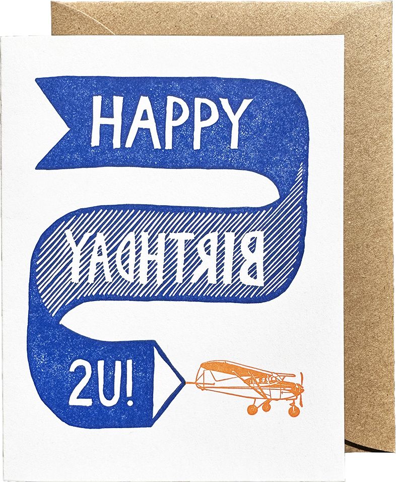 Plane Banner Birthday Card