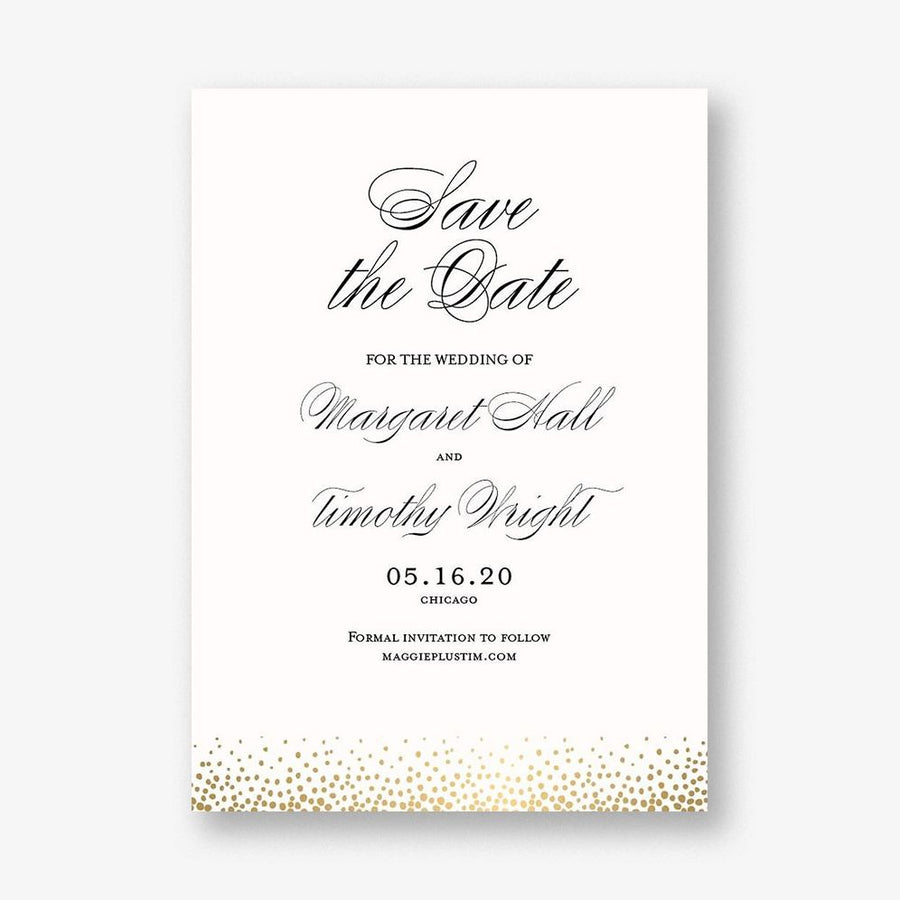 Champagne Border Save the Date