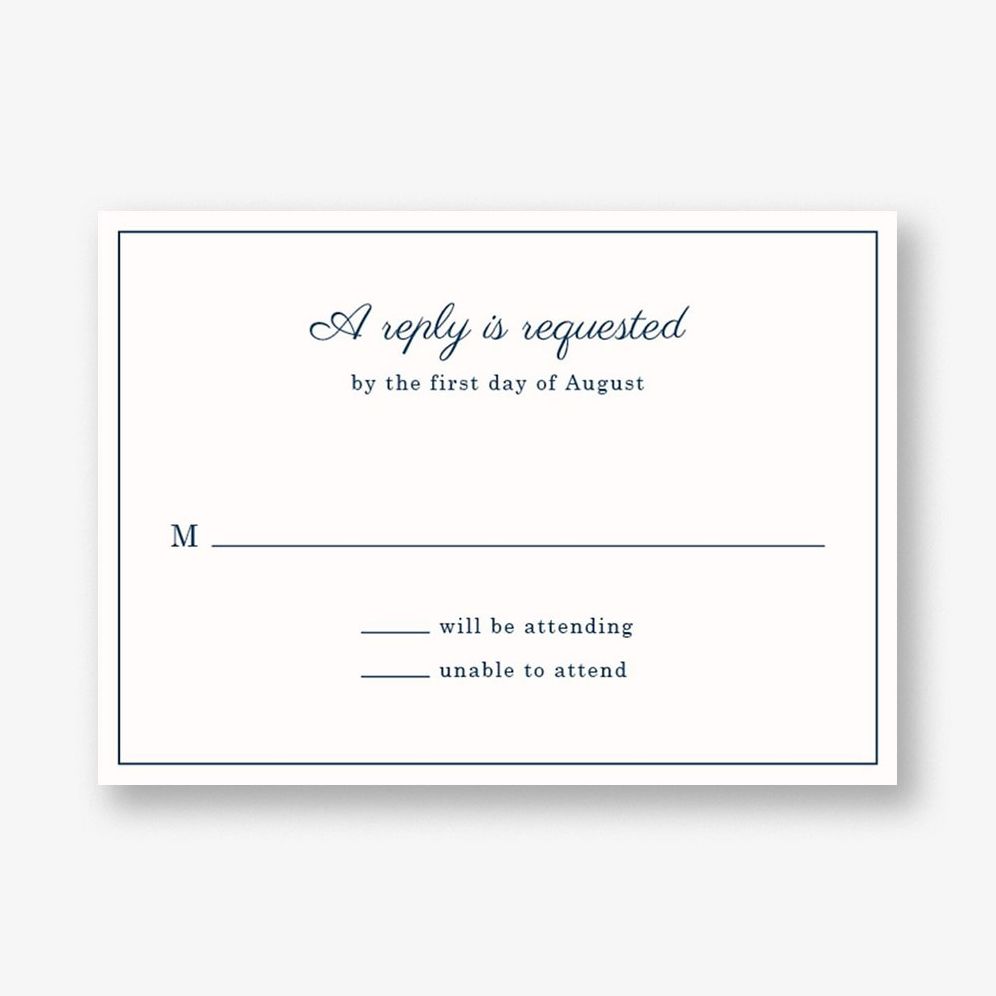 Delicate Border Response Card