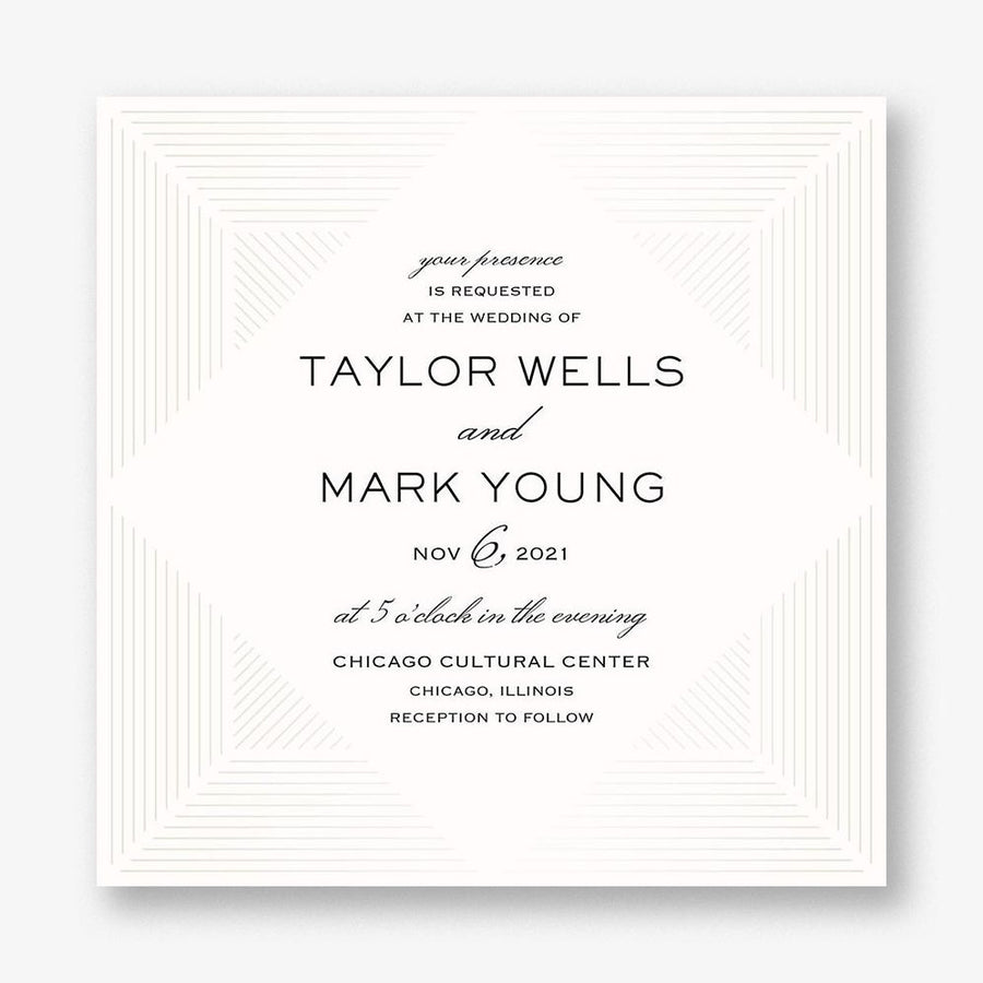 Diamond Edge Wedding Invitation