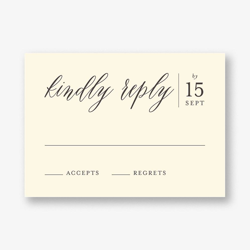 Contemporary Script Response Card