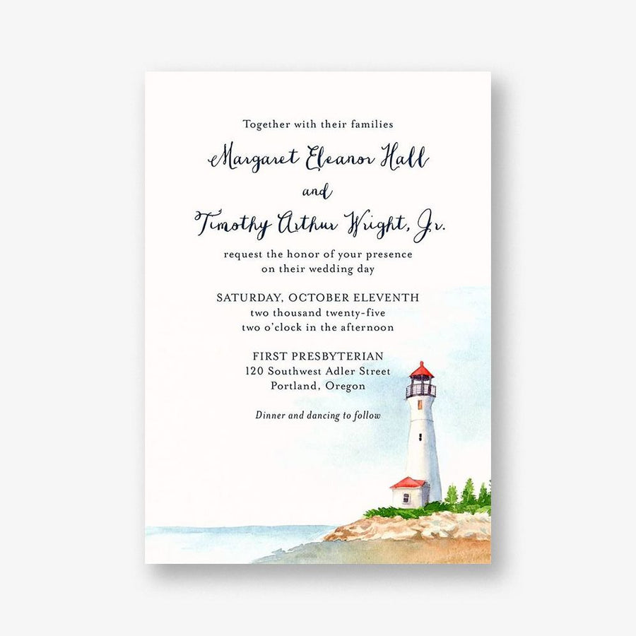 Lighthouse Wedding Invitation