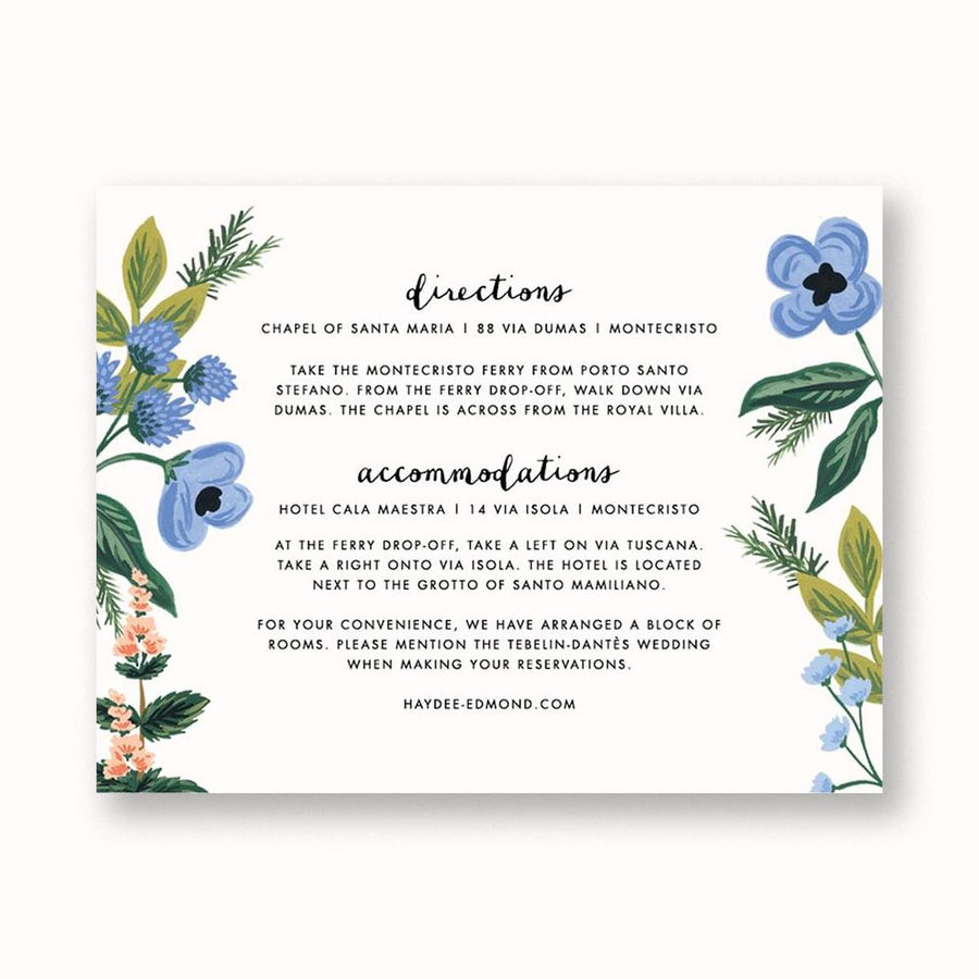 August Herbarium Information Card