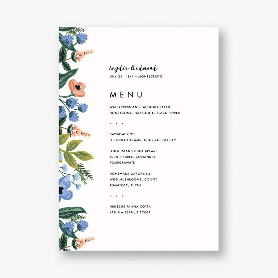 August Herbarium Menu