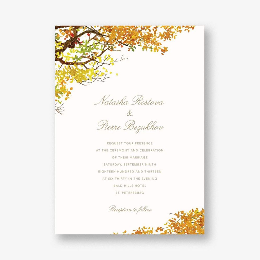 Autumn Boughs Wedding Invitation