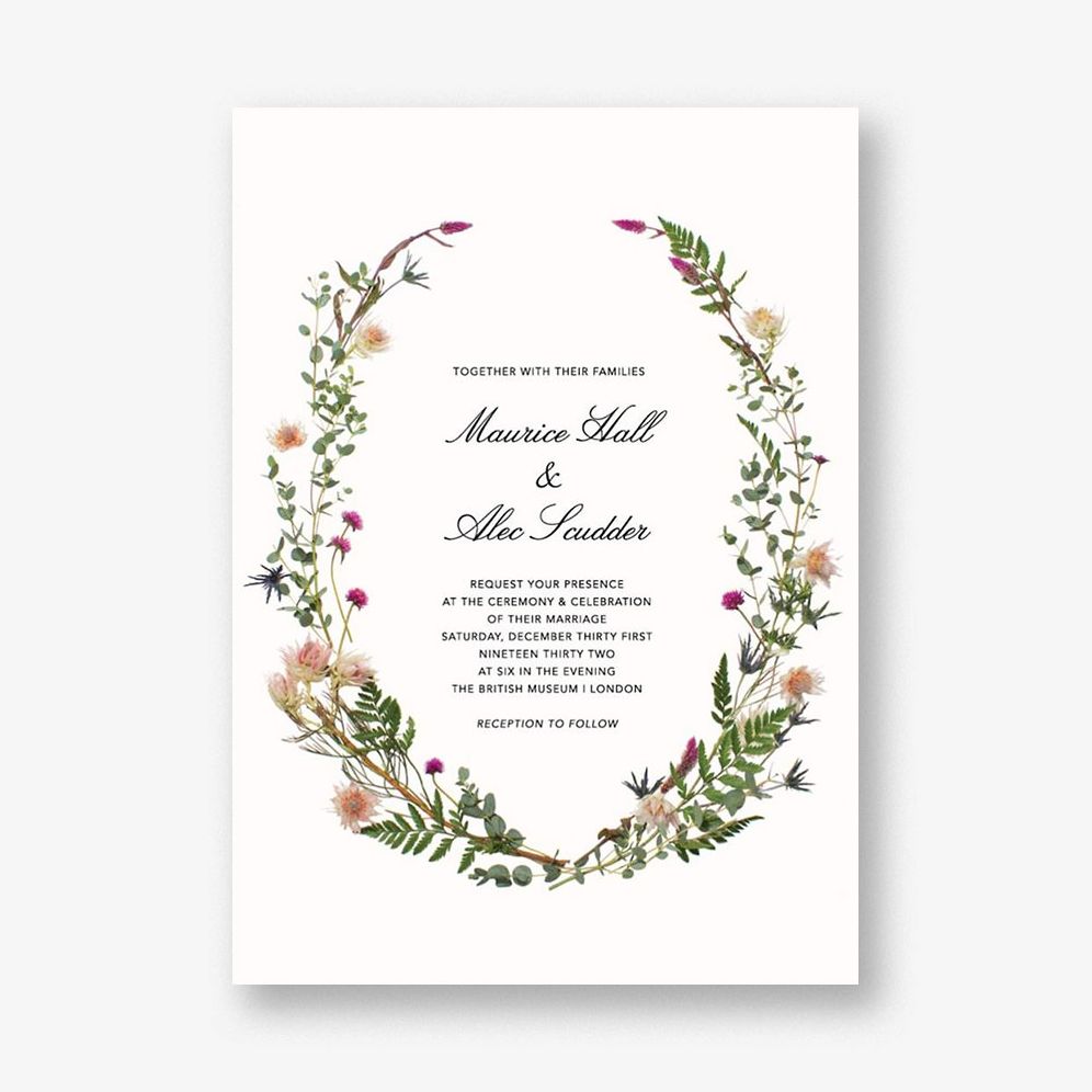 Fleurs Sauvages Wedding Invitation