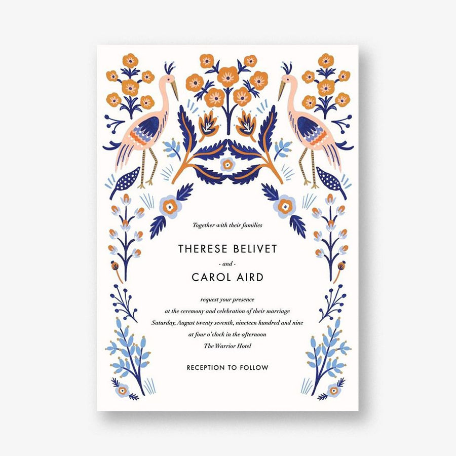 Heron Heralds Wedding Invitation