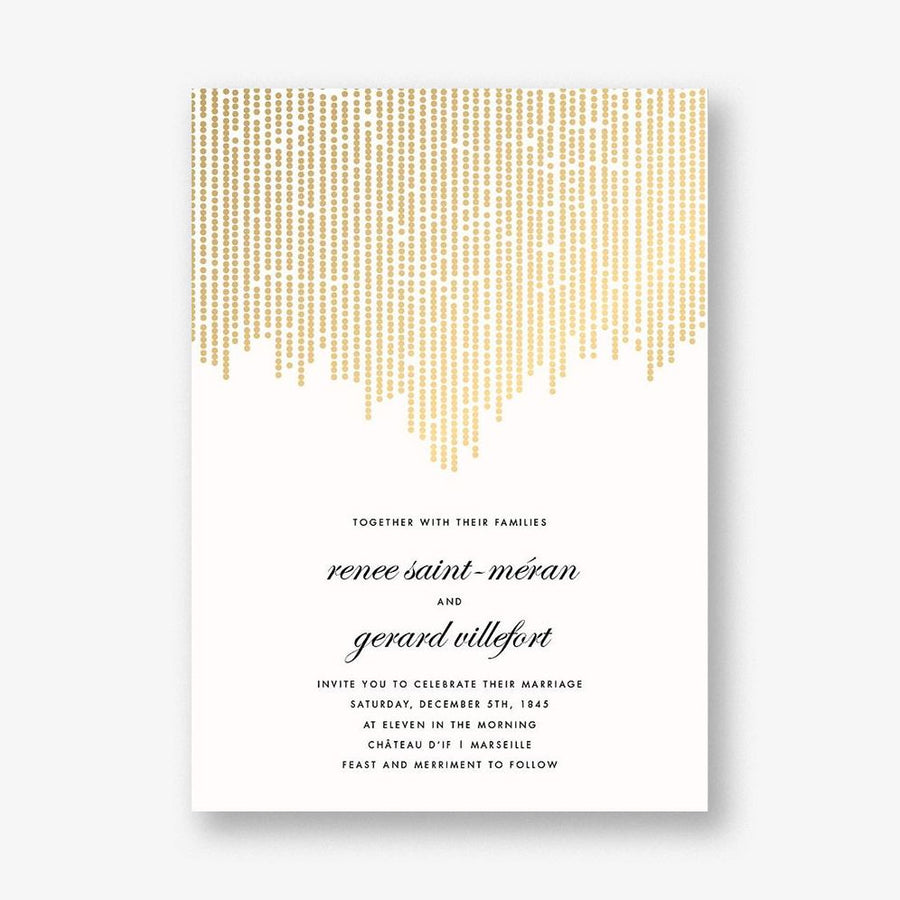 Josephine Baker Foil Wedding Invitation
