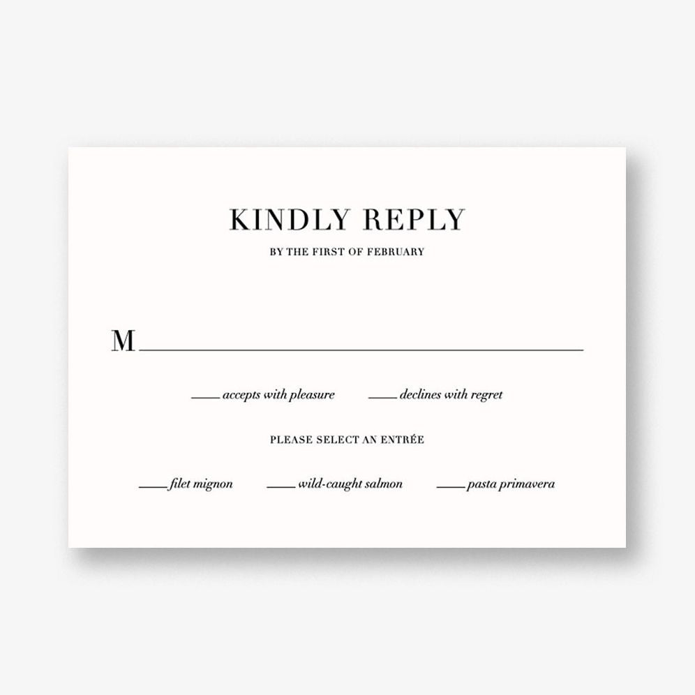 Napa Response Card