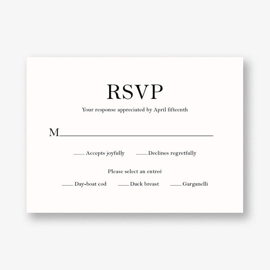 Sequoia Response Card