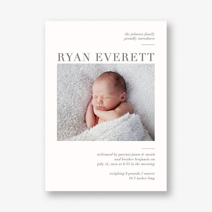 Modern Birth Announcement