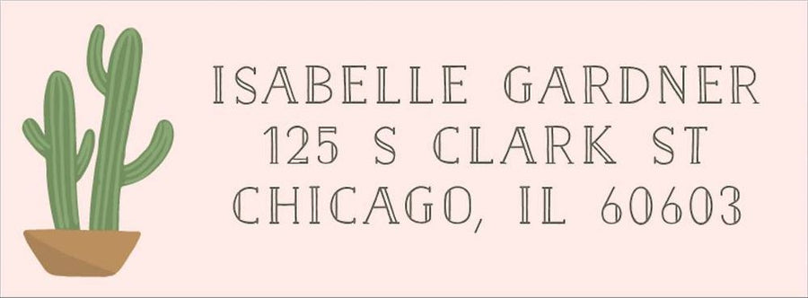 Potted Plants Return Address Label