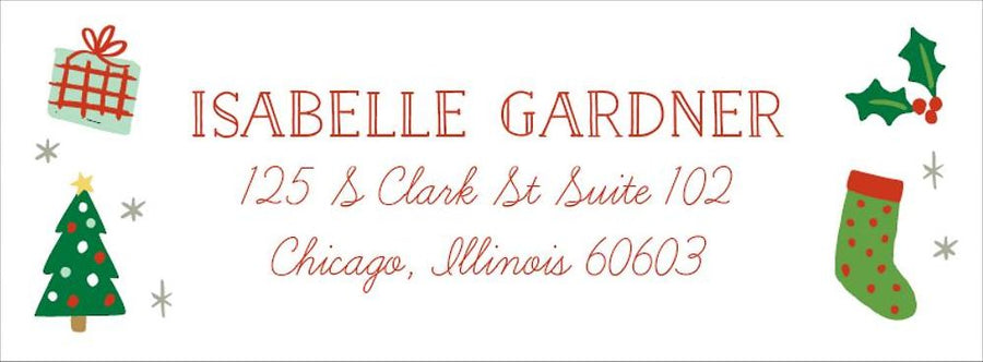Holiday Icons Return Address Label