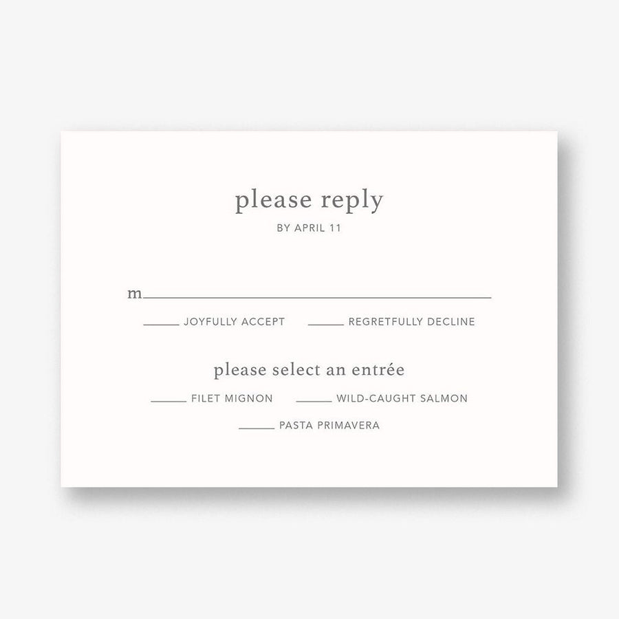 Fleurs d'Alençon Response Card