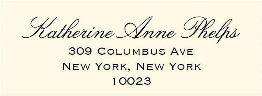 Classic Script Return Address Label