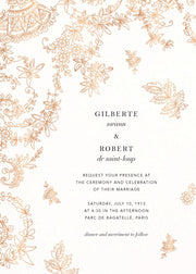 Floral Filigree Wedding Invitation