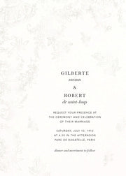 Floral Filigree Wedding Invitation