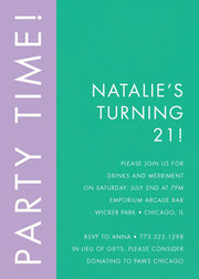 Colorful Colorblock Party Invitation