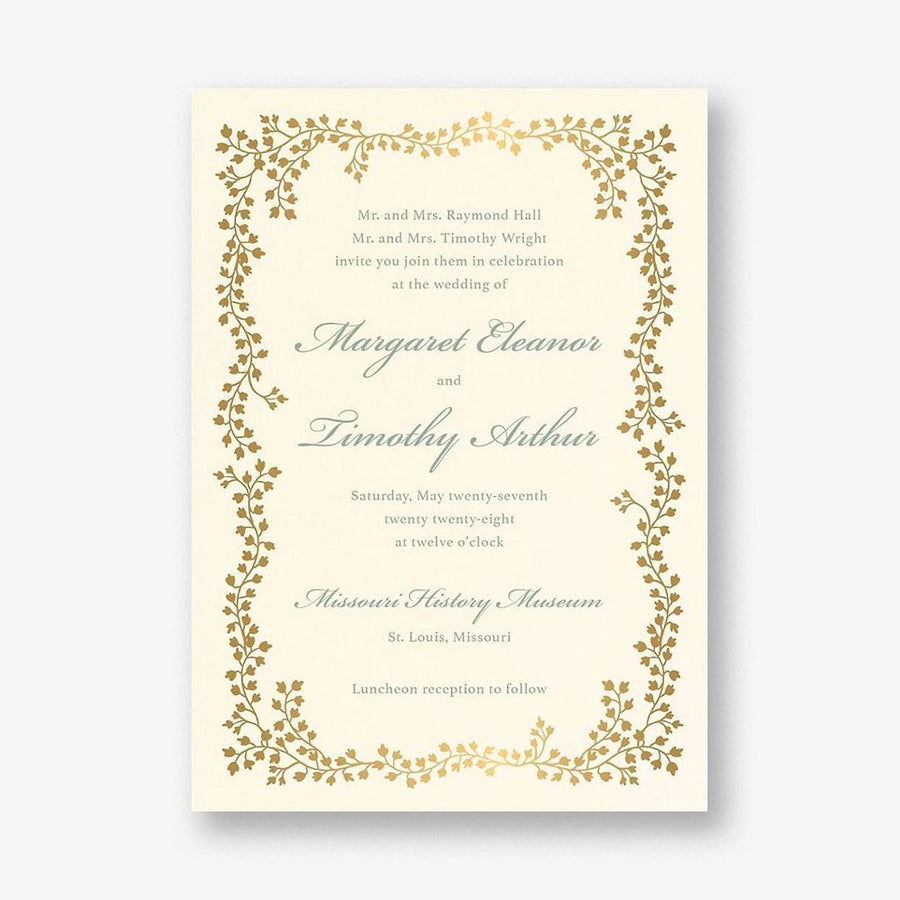 English Ivy Wedding Invitation
