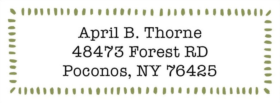 Earthen Dashes Return Address Label