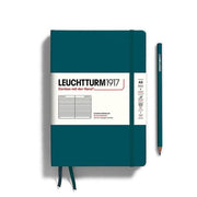 Leuchtturm Pacific Green Ruled Page Hardcover Medium Notebook