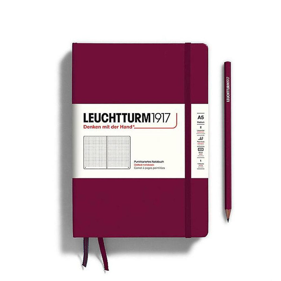 Leuchtturm1917 Port Red Medium Dotted Journal