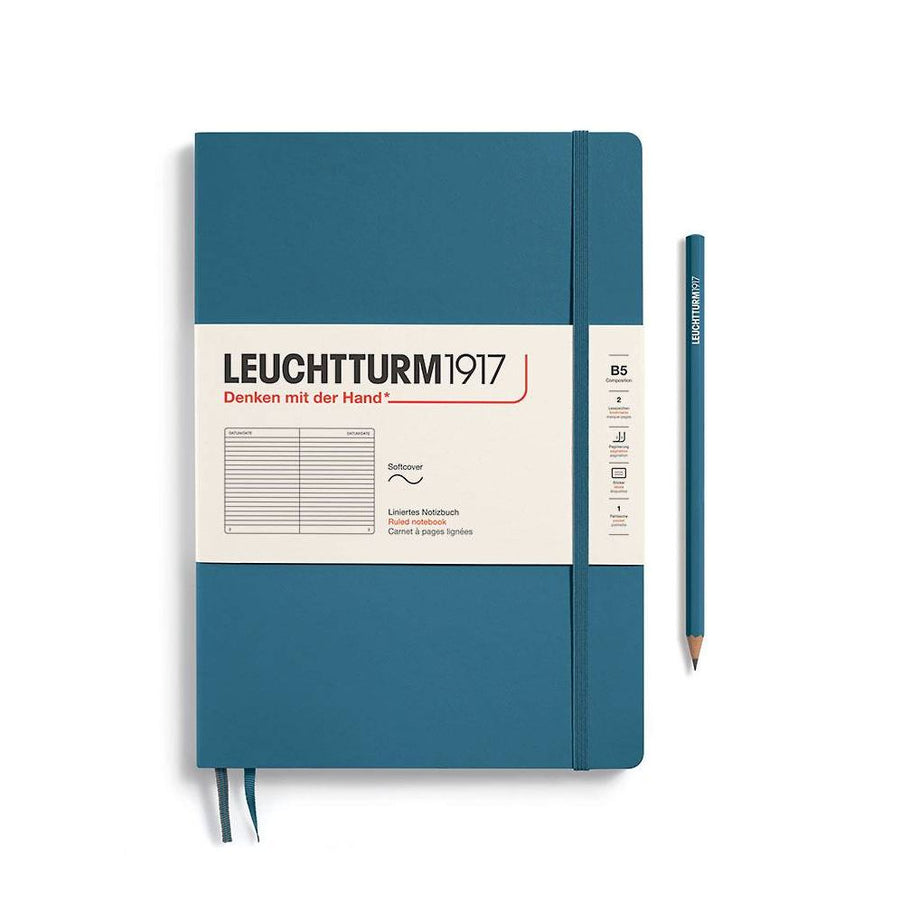 Leuchtturm1917 Stone Blue Softcover Composition Ruled Journal