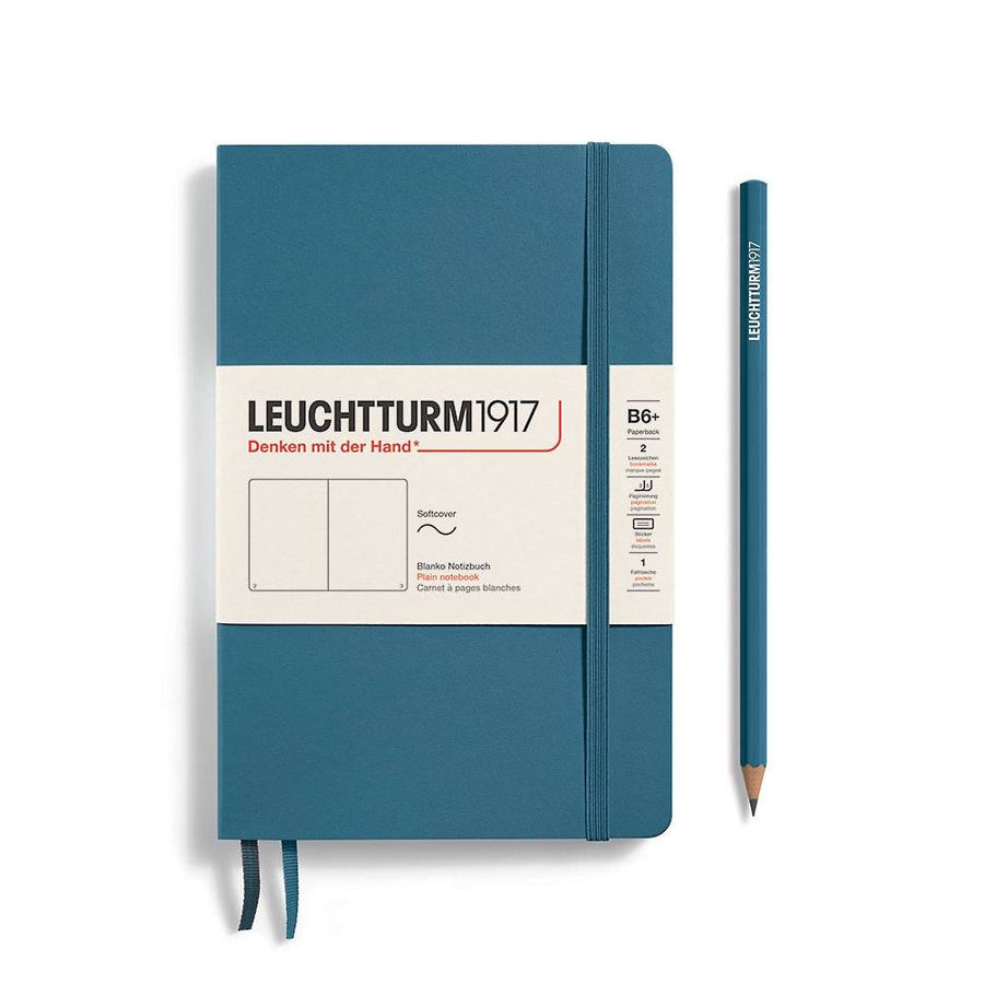 Leuchtturm1917 Stone Blue Softcover Paperback Plain Journal