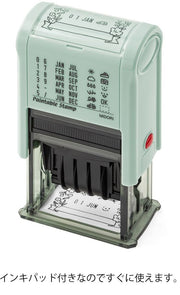 Midori Paintable Rotating Date Stamp - Flowers