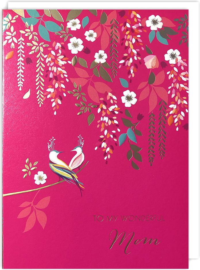 Mother's Day Greeting Card Birds on a Branch