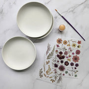 Floral Ceramic Trinket Dish Making Kit