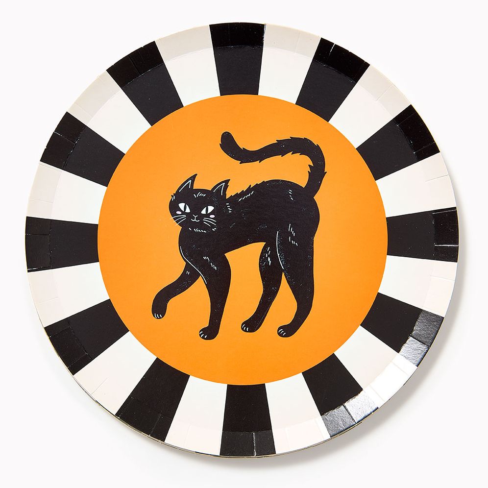 Assorted Halloween Cat and Pumpkin Plates