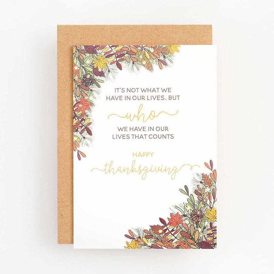 Who We Have that Counts Thanksgiving Card