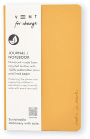 MAKE A MARK Medium Lined/Plain Notebook Yellow