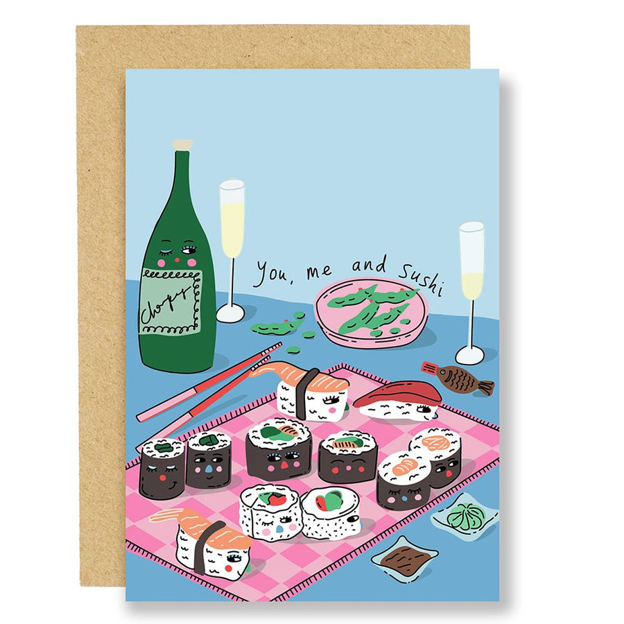 You, Me, and Sushi Friendship Card