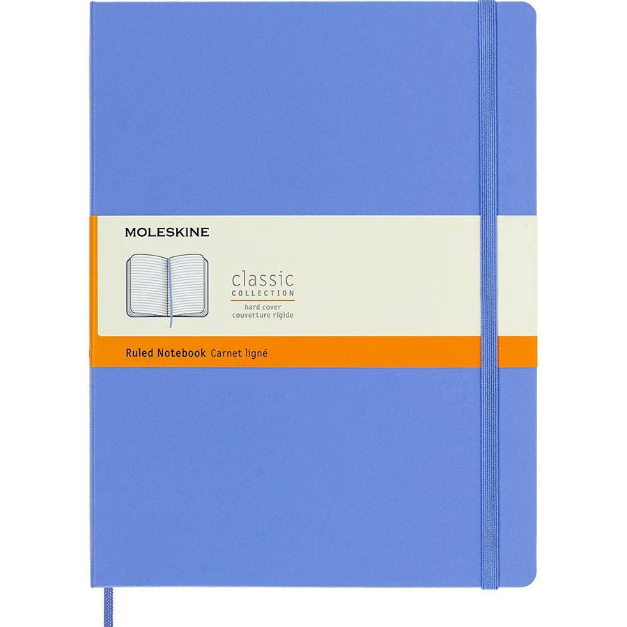 Moleskine Classic Notebook, Extra Large, Ruled, Hydrangea Blue, Hard Cover (7.5 X 9.75)