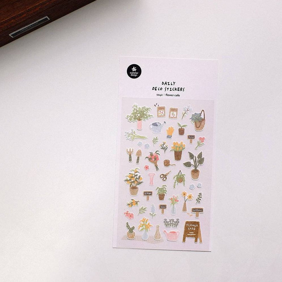 Flower Cafe Stickers